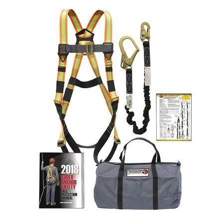 SUPER ANCHOR SAFETY Mini-MAX Carry Bag Kit: No. 6069 5pt Universal Size Hi-Viz Harness 4301